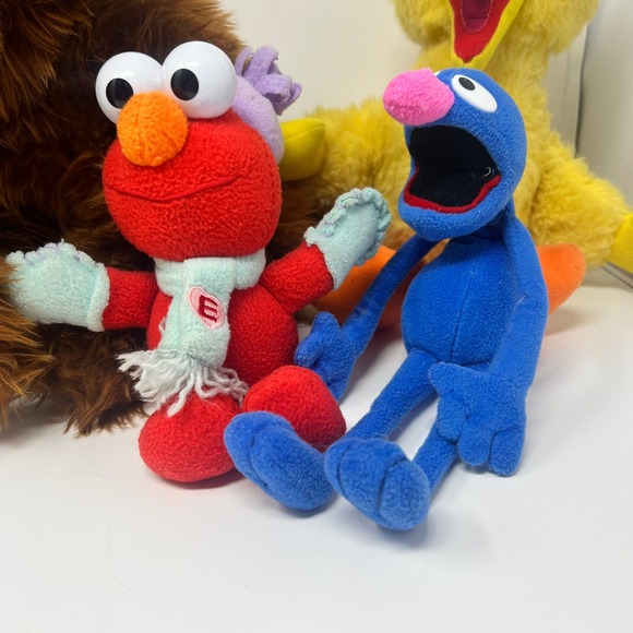 Sesame Street Plush Snuffleupagus Snuffy Big bird Oscar Elmo Honker Grover lot - Picture 5 of 16